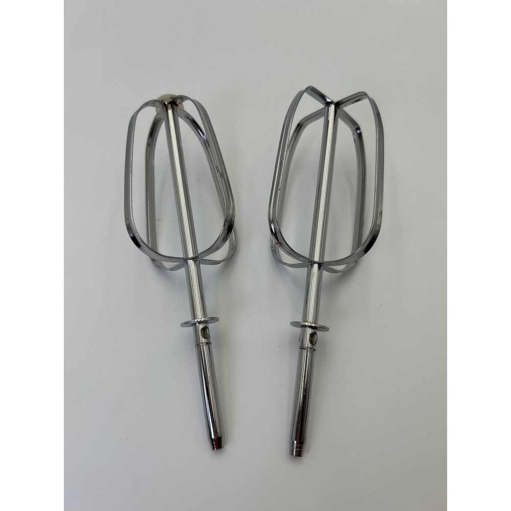 Vintage Sunbeam Mixmaster Replacement Beaters Chrome Metal Set of 2 Stand Mixer